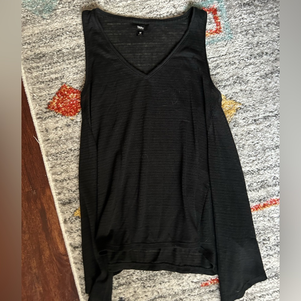 Tunic length black tank